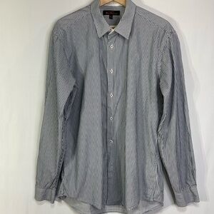 🌽 Ben Sherman blue and white striped 16 1/2 34-35 dress shirt